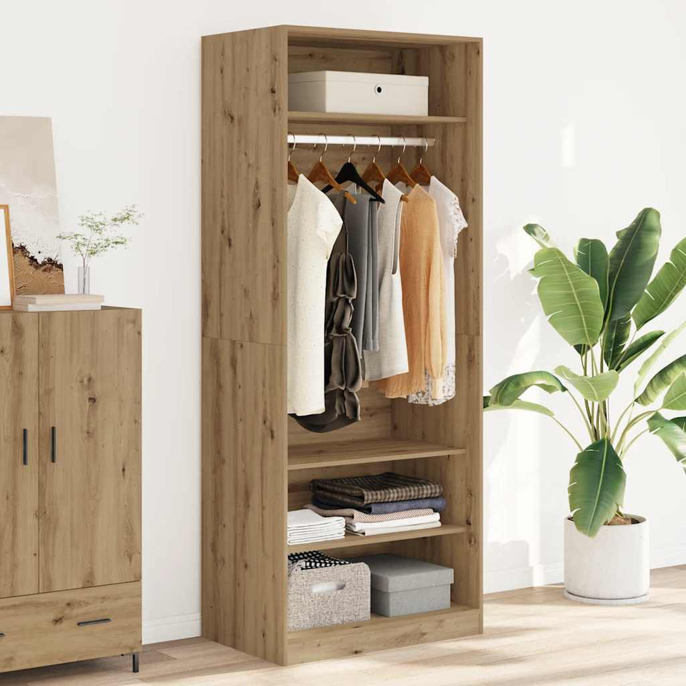 Wardrobe, artisan oak, 80x50x200cm, engineered wood