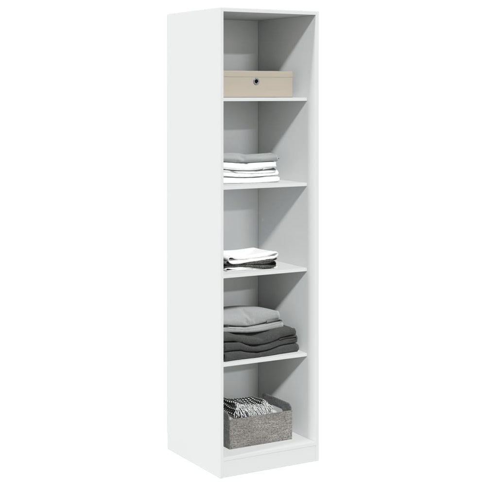 Wardrobe, white, 50x50x200cm, engineered wood
