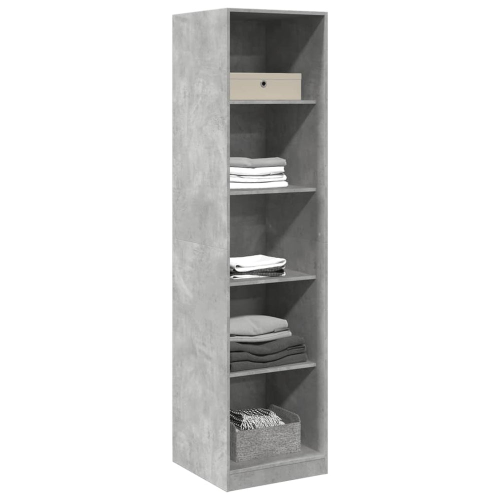 Wardrobe, concrete grey, 50x50x200 cm, particle board