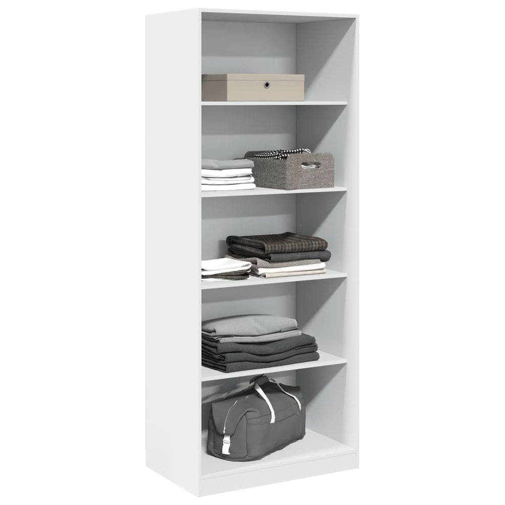 Wardrobe, white, 80x50x200cm, engineered wood