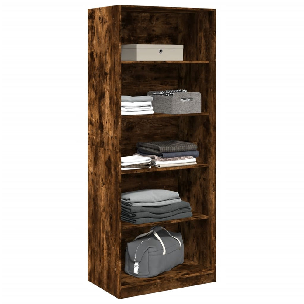Wardrobe, smoked oak, 80x50x200cm, treated wood