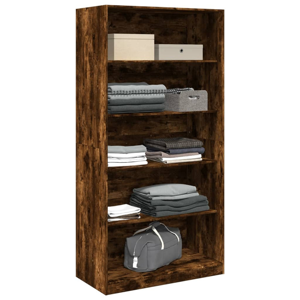 Wardrobe, smoky oak, 100x50x200cm, treated wood