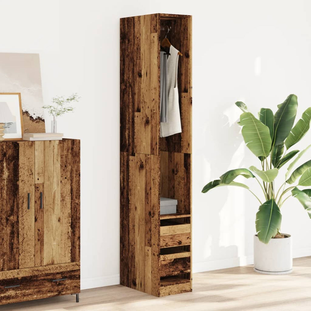 Wardrobe, wood, 30x50x200cm, treated wood