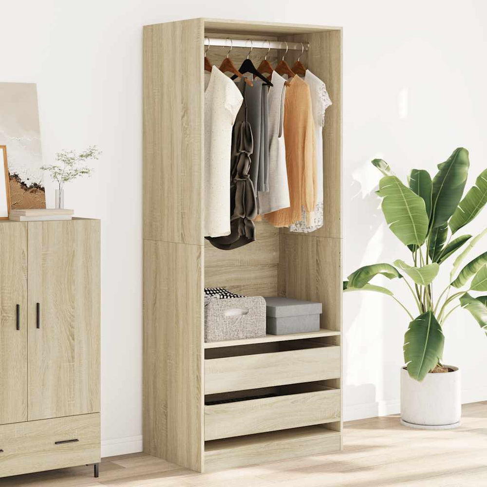 Wardrobe, Sonoma oak, 80x50x200cm, engineered wood
