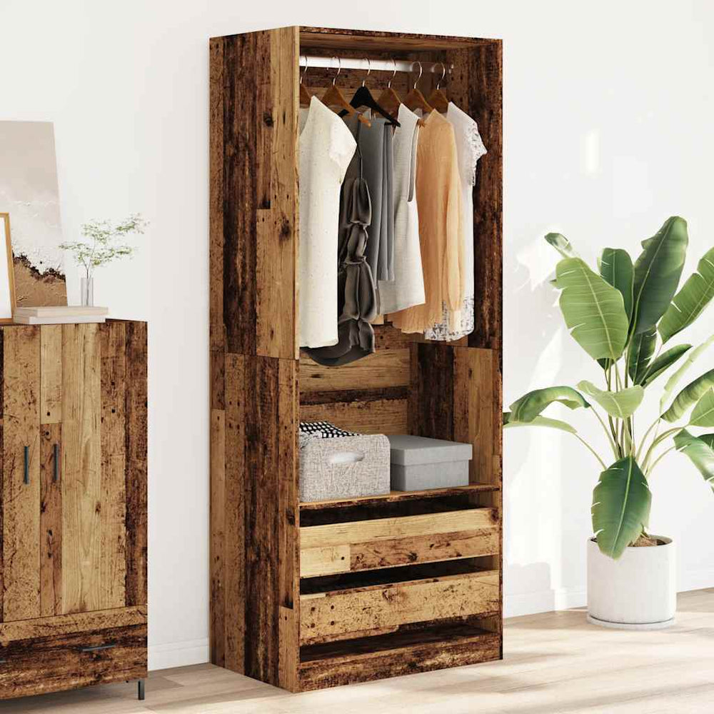 Wardrobe, wood, 80x50x200cm, treated wood
