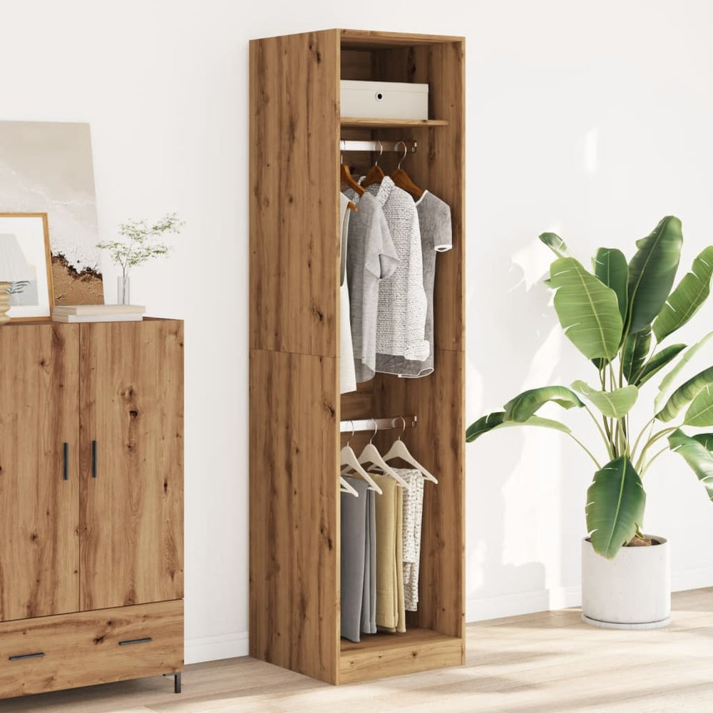 Wardrobe, artisan oak, 50x50x200cm, engineered wood
