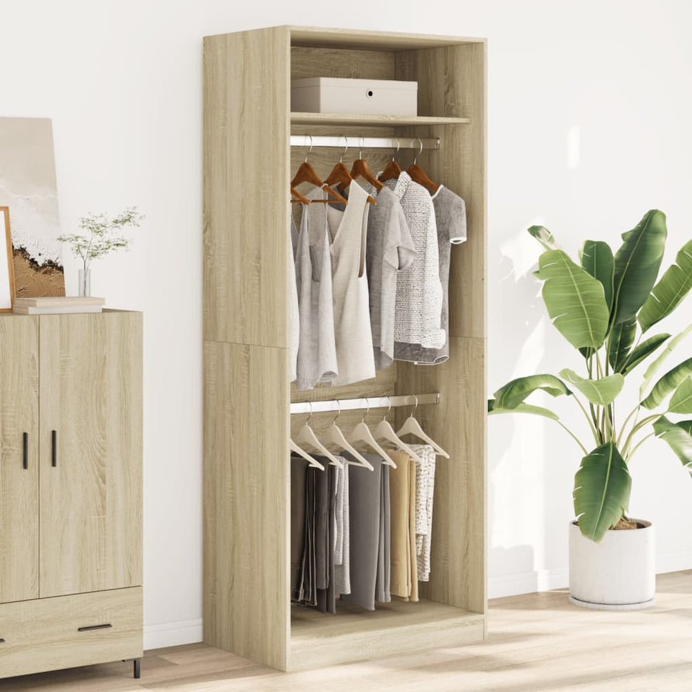 Wardrobe, Sonoma oak, 80x50x200cm, engineered wood