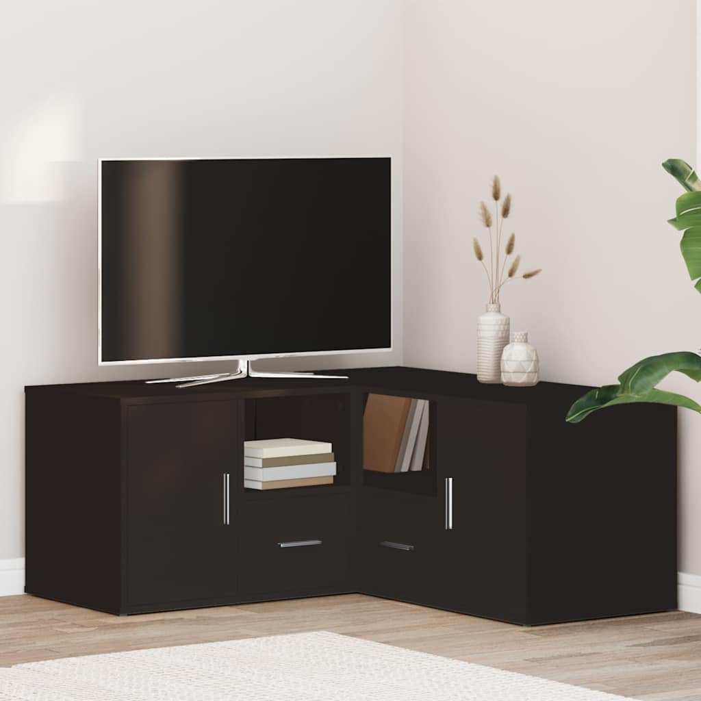 Kampinė spintelė, juodos spalvos, 160x40x45cm, MDP
