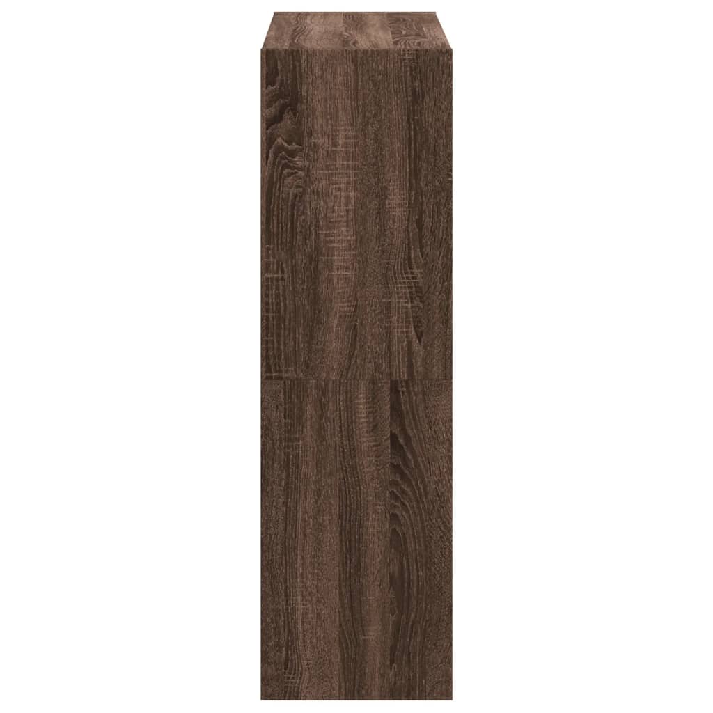 Grāmatu skapis, brūns ozols, 102x32x108cm, apstrādāta koksne