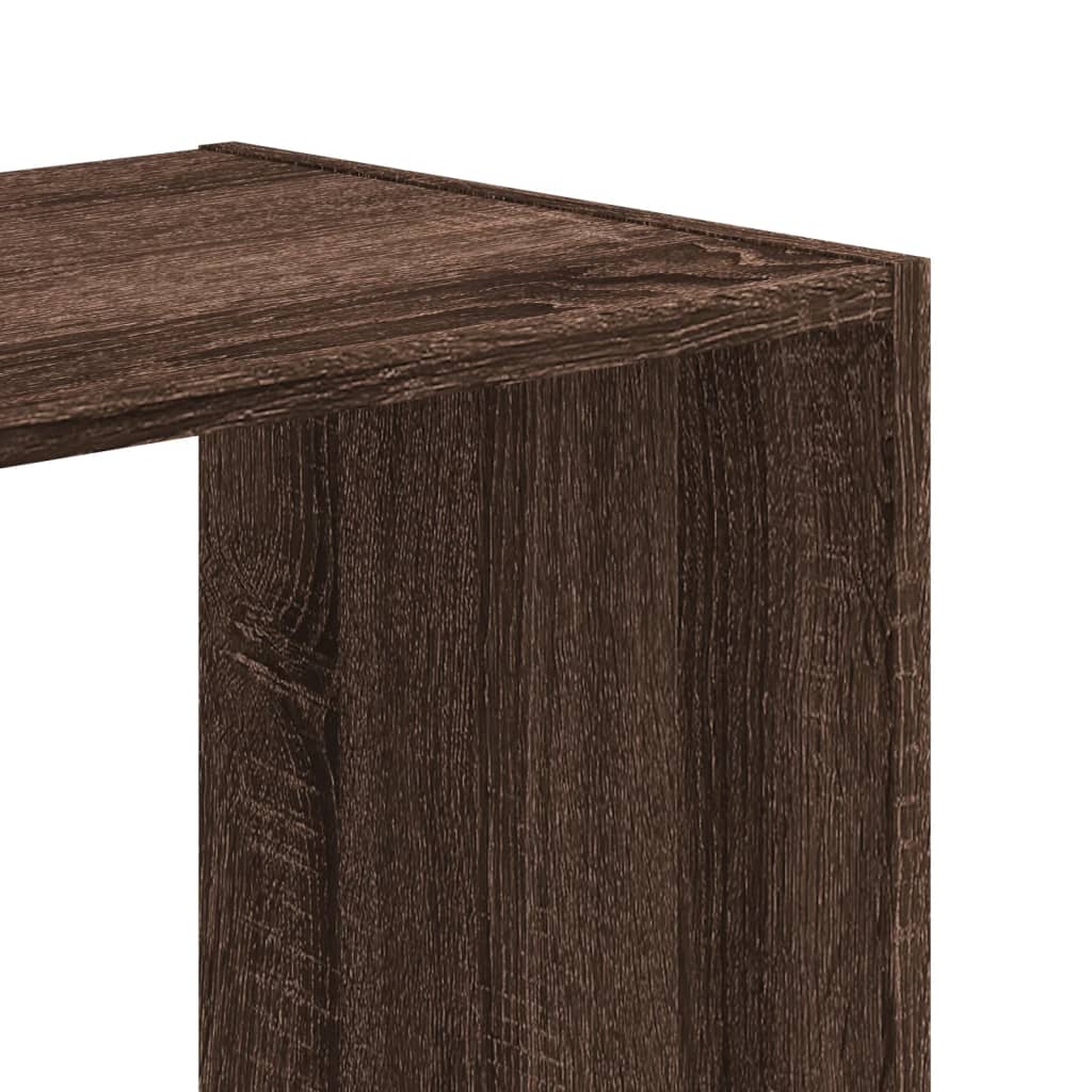 Grāmatu skapis, brūns ozols, 102x32x108cm, apstrādāta koksne