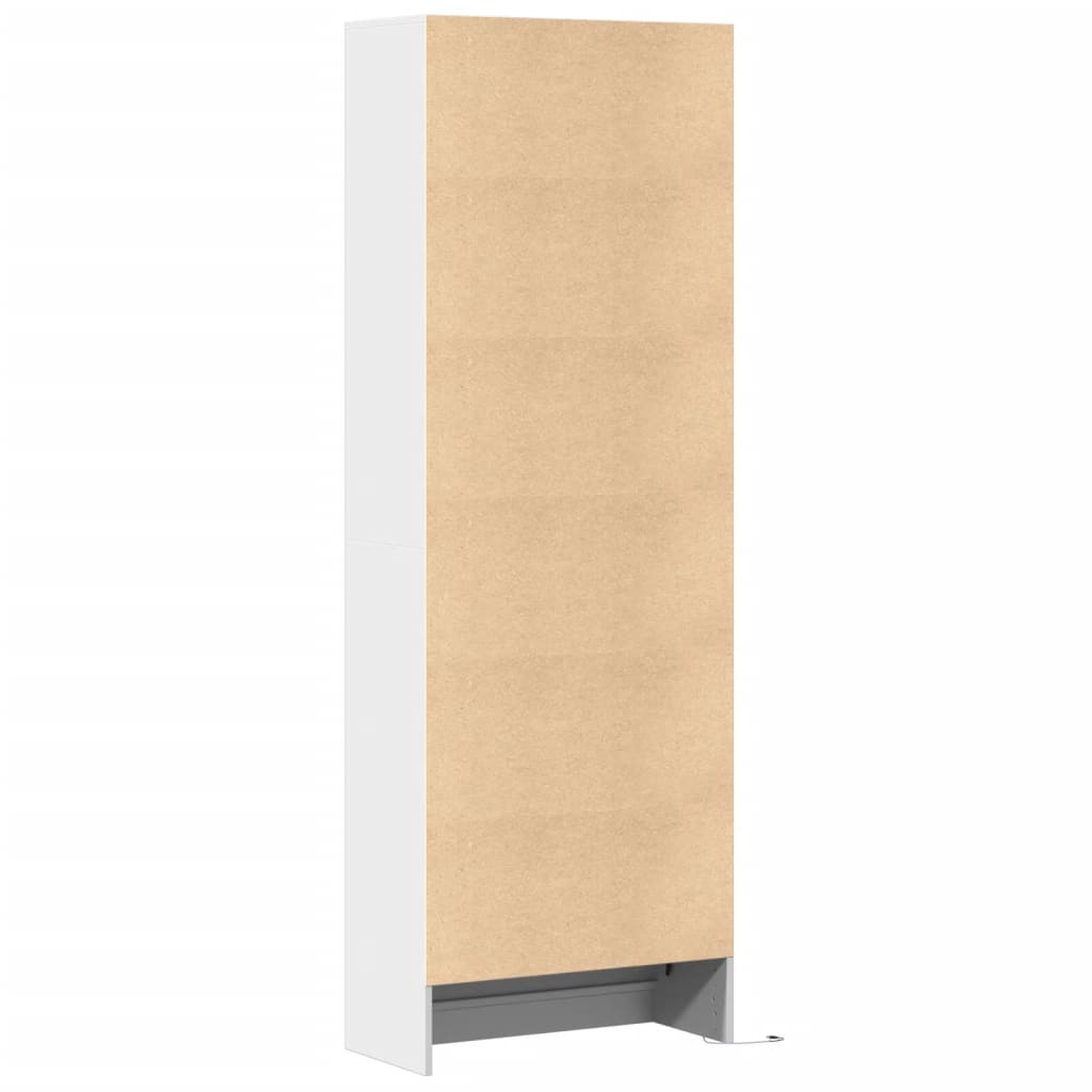 Kumode ar LED apgaismojumu, balta, 69x32,5x200 cm, apstrādāta koksne