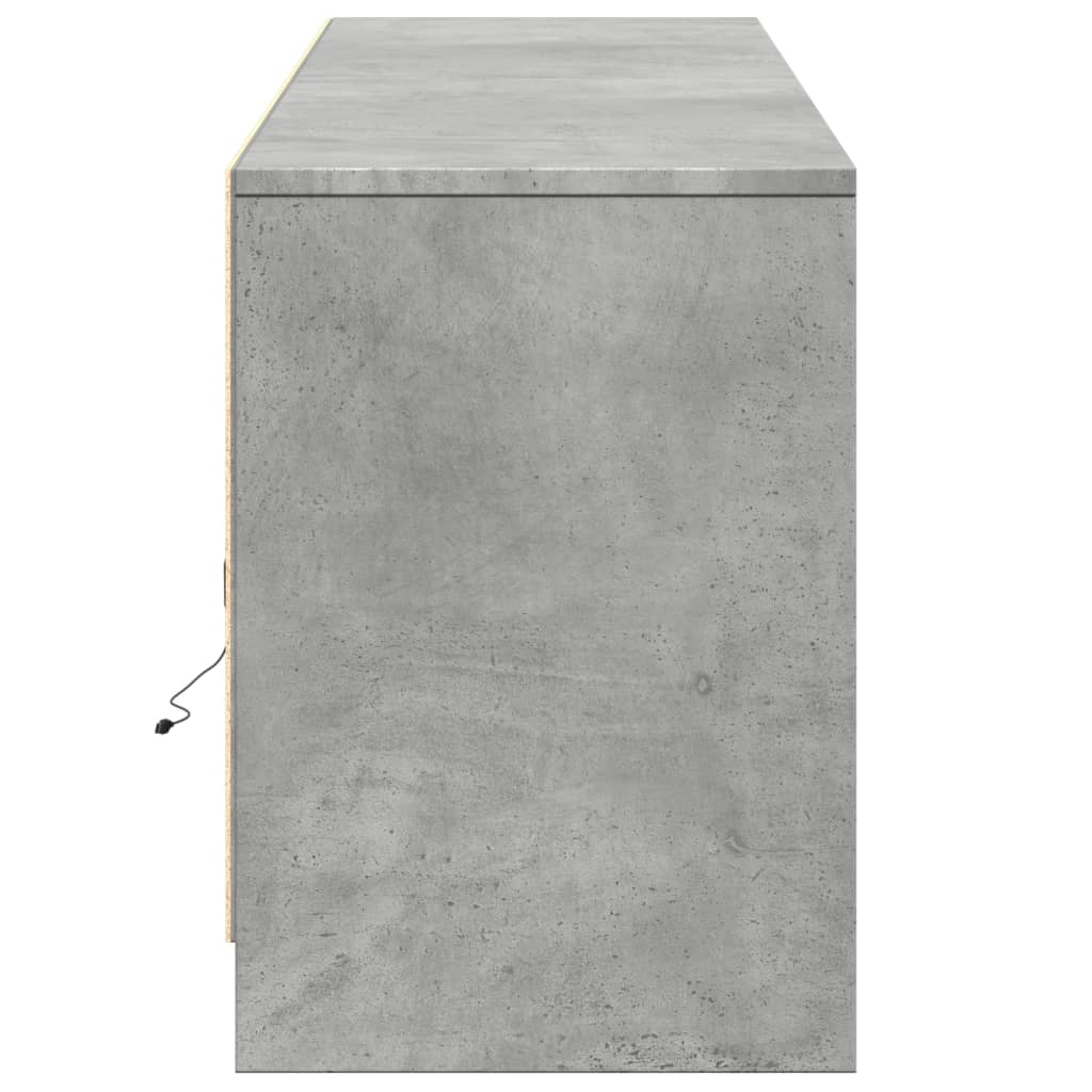 TV cabinet with LED, grey, 180x34x50cm, wood
