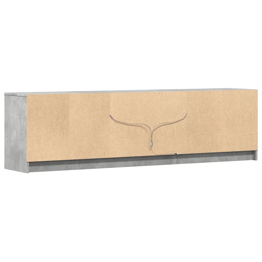 TV cabinet with LED, grey, 180x34x50cm, wood