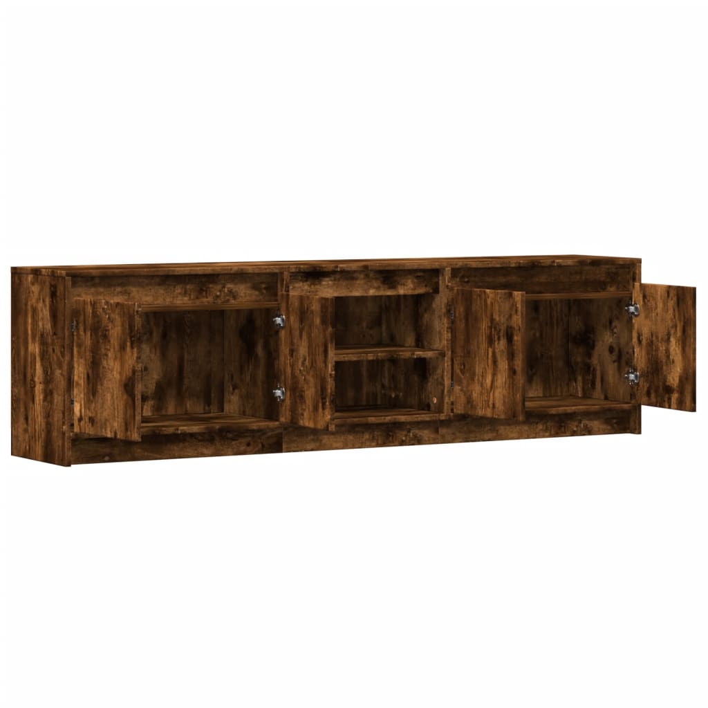 Televizoriaus spintelė su LED, ąžuolo, 180x34x50cm, mediena