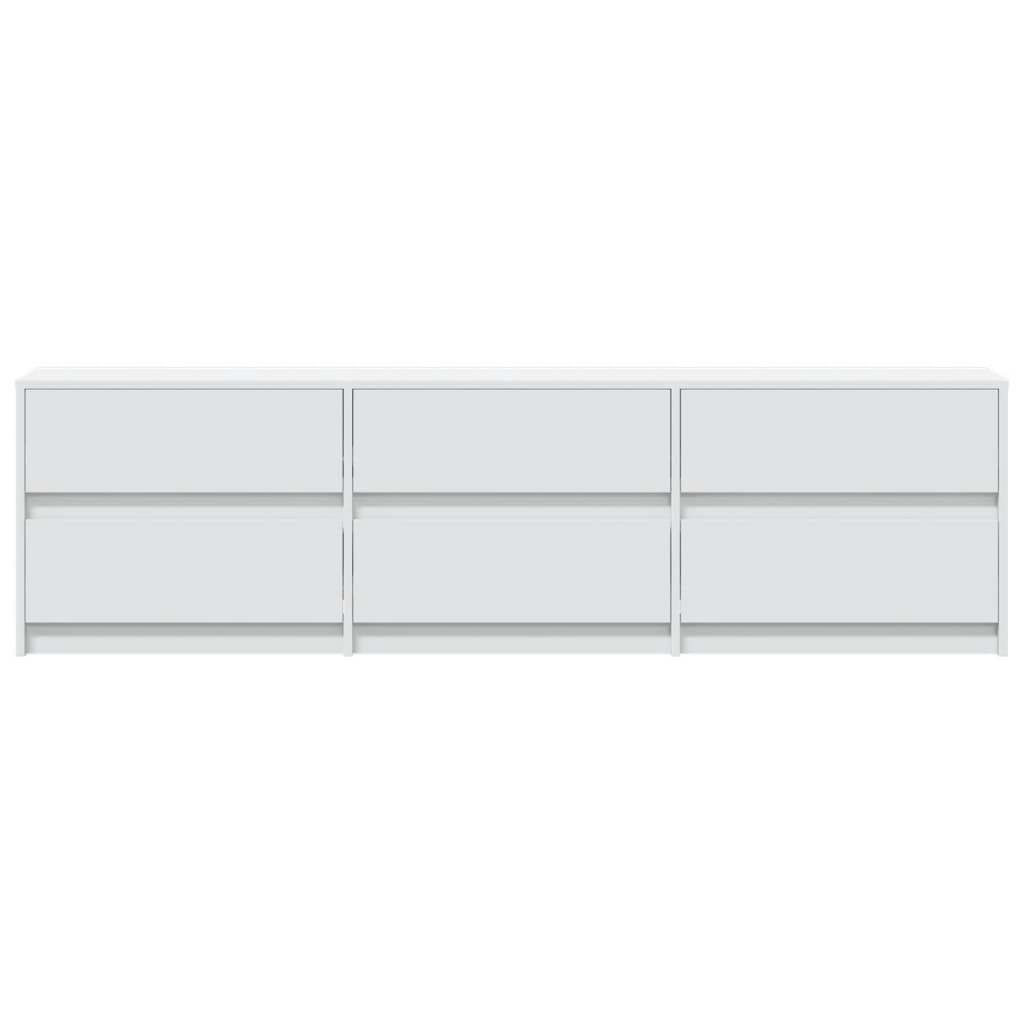 TV skapītis ar LED, balts, 180x34x50cm, koks