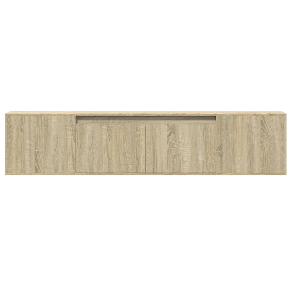 Sienas TV skapītis ar LED apgaismojumu, ozols, 180x31x39,5 cm