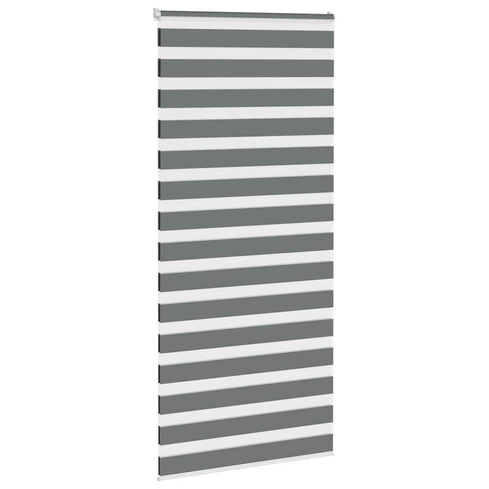 Zebrinės žaliuzės, tamsiai pilkos, 115x230 cm, audinys, plotis 110,9 cm, poliesteris