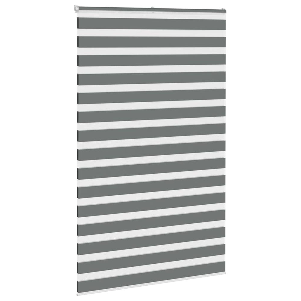 Zebrinės žaliuzės, tamsiai pilkos, 145x230 cm, audinys, plotis 140,9 cm, poliesteris