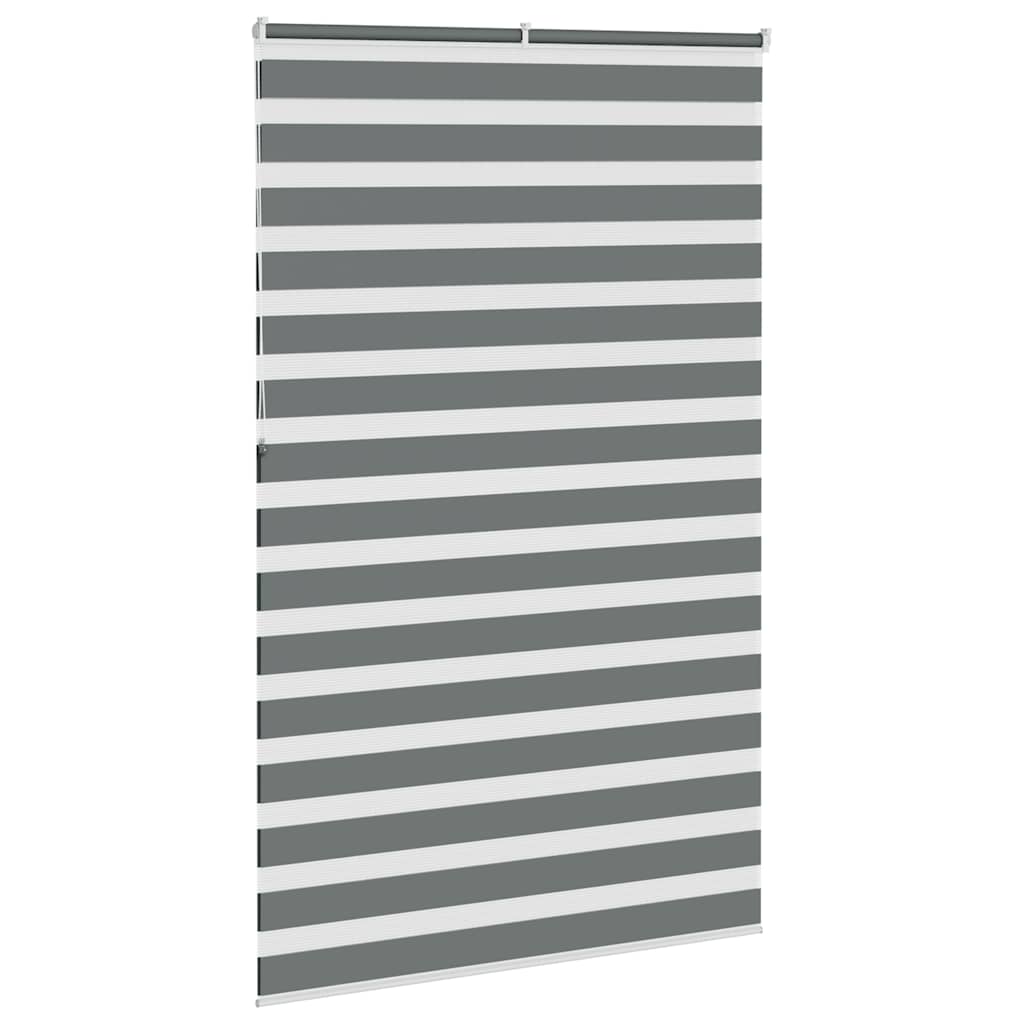 Zebrinės žaliuzės, tamsiai pilkos, 145x230 cm, audinys, plotis 140,9 cm, poliesteris