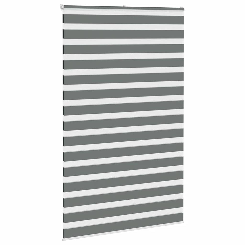 Zebrinės žaliuzės, tamsiai pilkos, 150x230 cm, audinys, plotis 145,9 cm, poliesteris