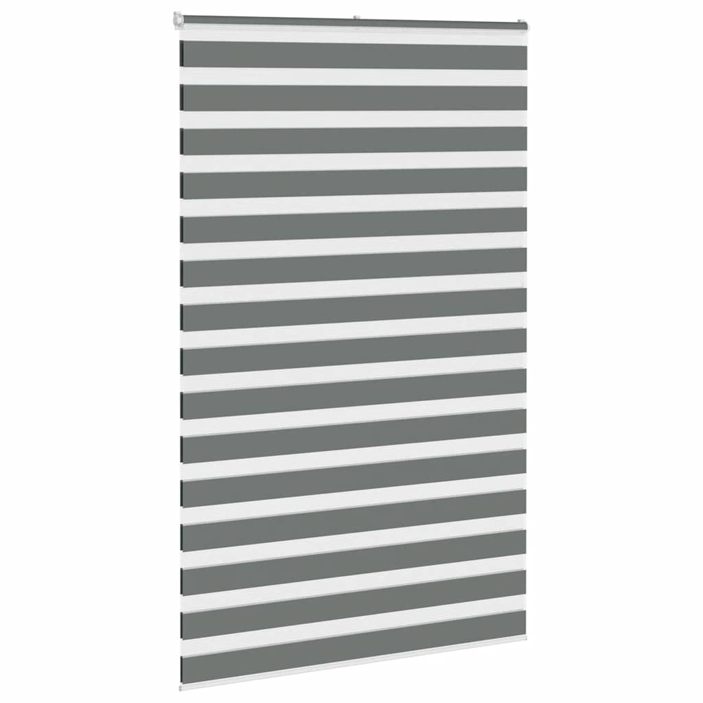 Zebrinės žaliuzės, tamsiai pilkos, 150x230 cm, audinys, plotis 145,9 cm, poliesteris