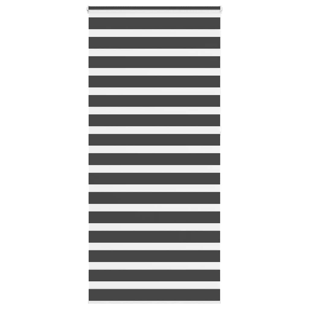 Zebrinė žaliuzė, juodos spalvos, 115x230 cm, audinys, plotis 110,9 cm, poliesteris