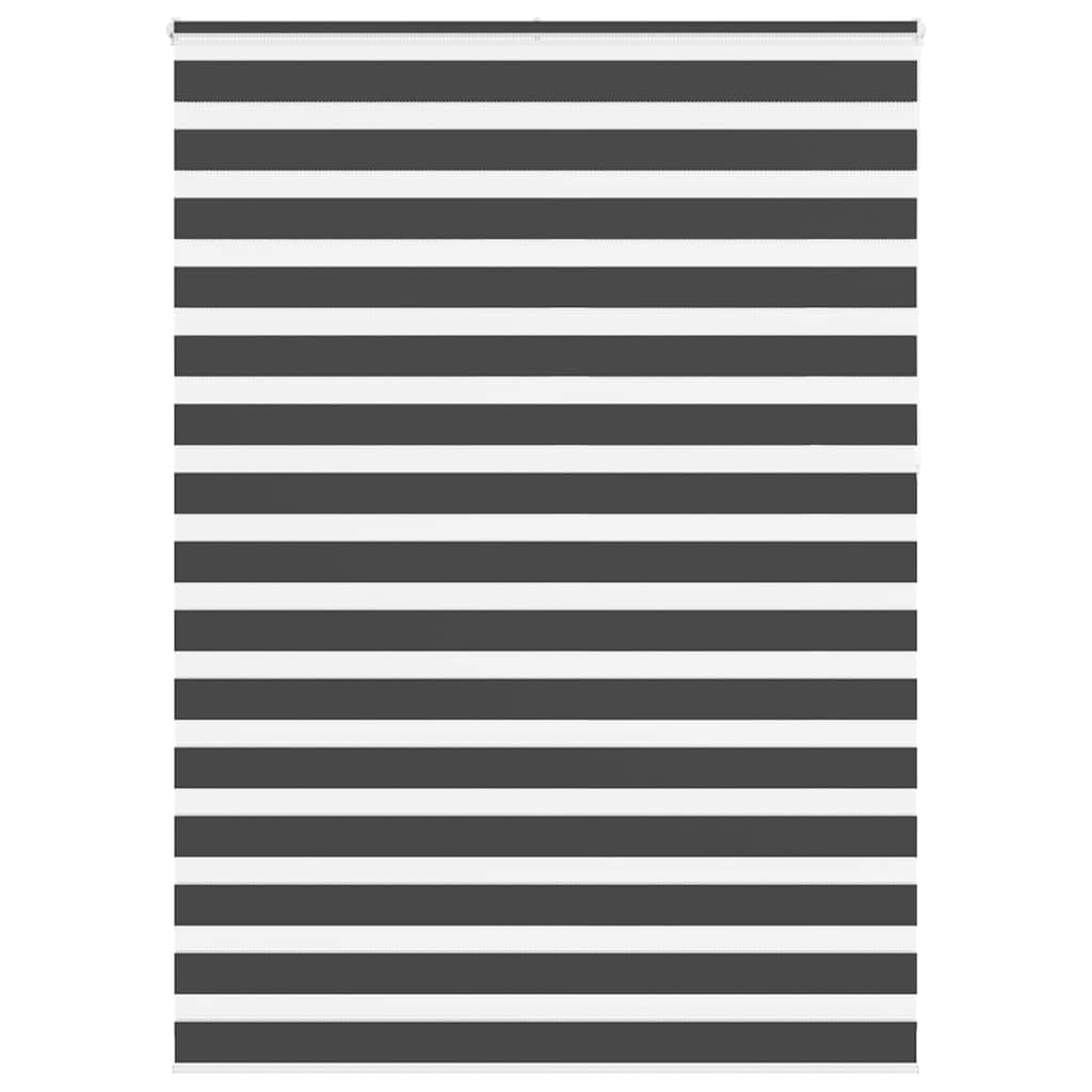 Zebra žaliuzė, juodos spalvos, 155x230 cm, audinys, plotis 150,9 cm, poliesteris