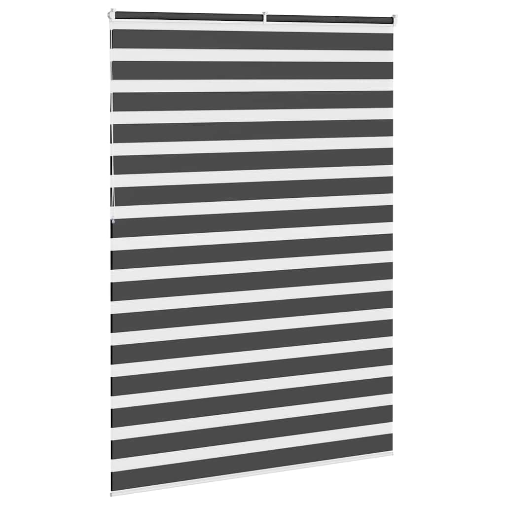 Zebra žaliuzė, juodos spalvos, 155x230 cm, audinys, plotis 150,9 cm, poliesteris