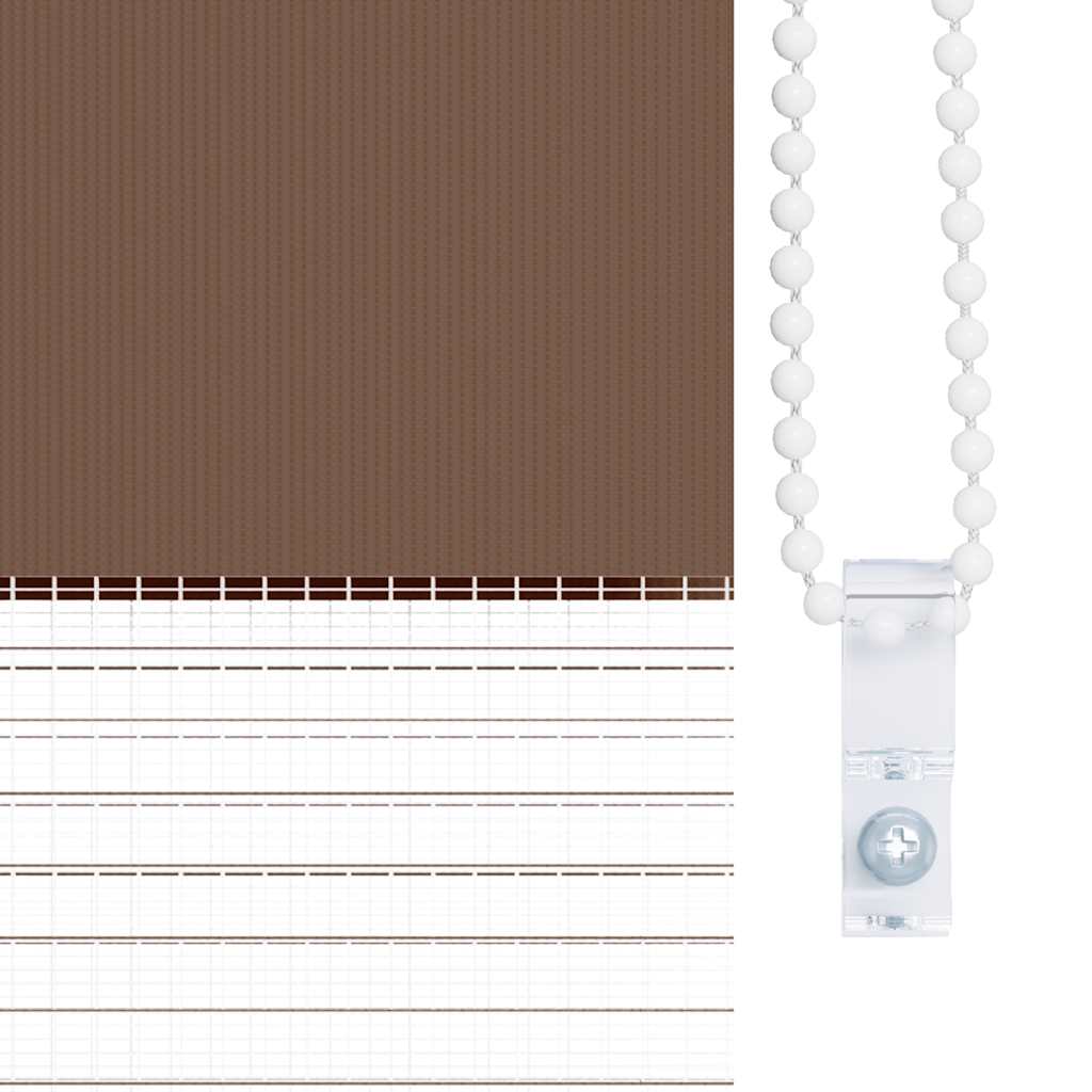Zebrinės žaliuzės, rudos, 100x200 cm, audinys, plotis 95,9 cm, poliesteris