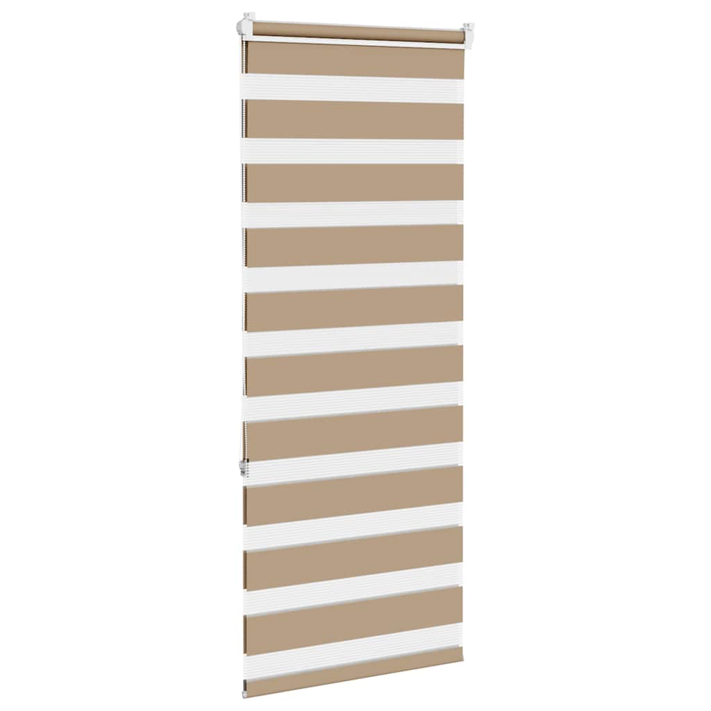 Zebro žaliuzė, smėlio rudos spalvos, 55x150 cm, audinys, plotis 50,9 cm, poliesteris