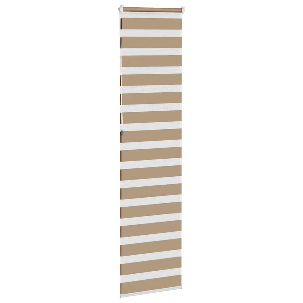 Zebro žaliuzė, smėlio rudos spalvos, 55x230 cm, audinys, plotis 50,9 cm, poliesteris