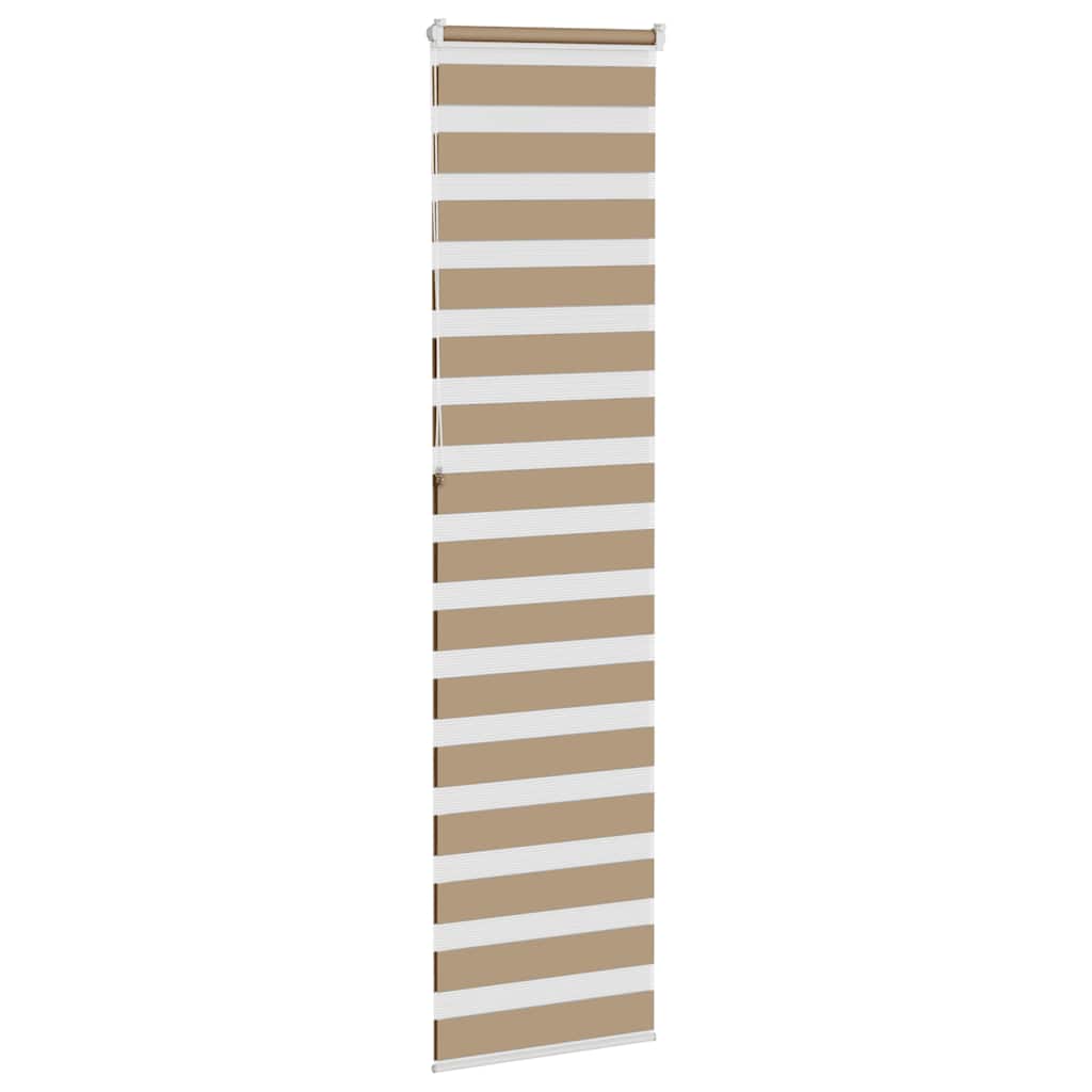 Zebro žaliuzė, smėlio rudos spalvos, 65x230 cm, audinys, plotis 60,9 cm, poliesteris