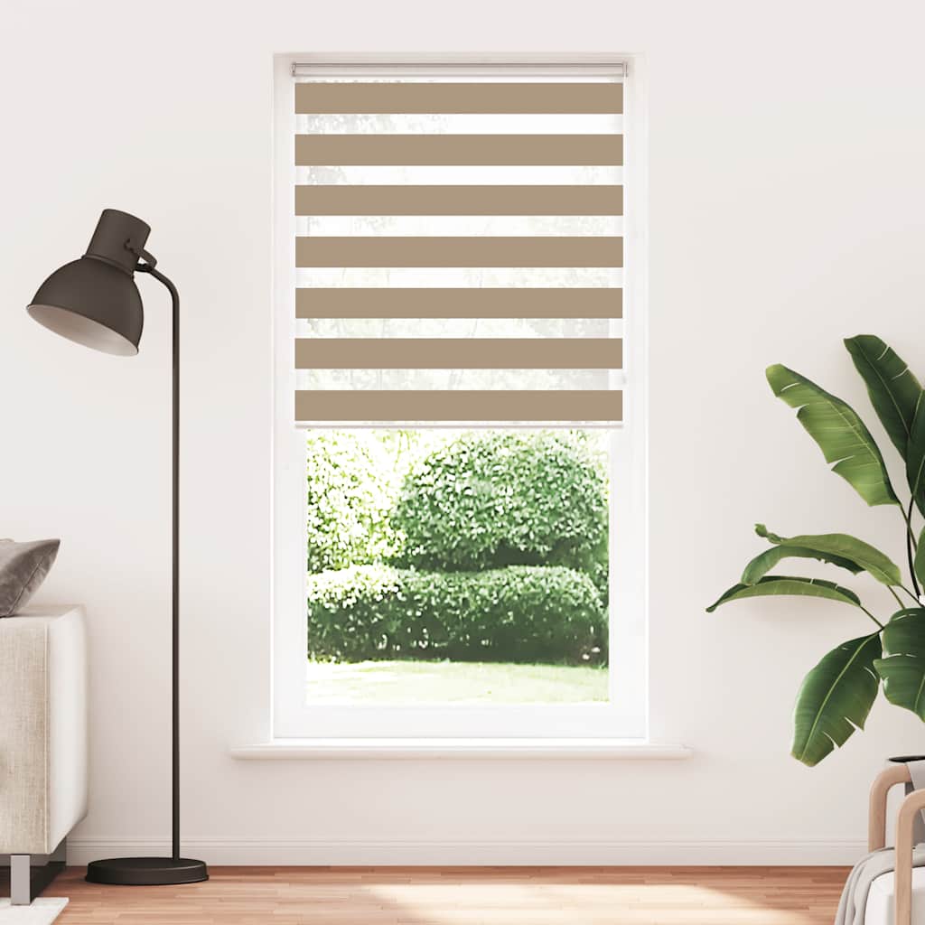 Zebro žaliuzė, smėlio rudos spalvos, 100x230 cm, audinys, plotis 95,9 cm, poliesteris