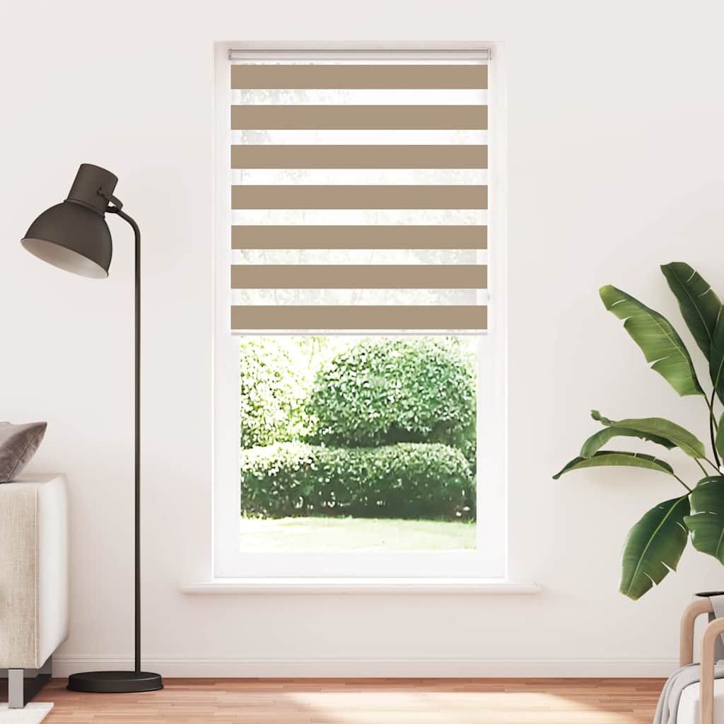 Zebro žaliuzė, smėlio rudos spalvos, 115x230 cm, audinys, plotis 110,9 cm, poliesteris