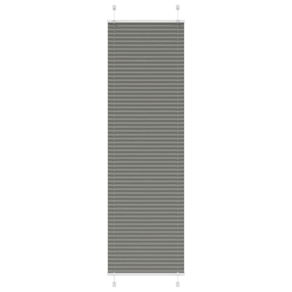 Pleated blind anthracite 65x200 cm fabric width 64.4 cm