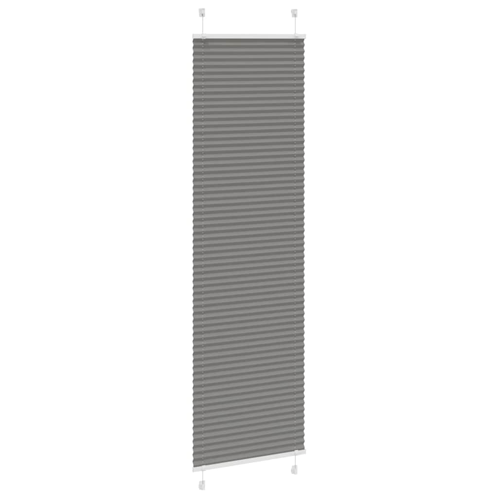 Pleated blind anthracite 65x200 cm fabric width 64.4 cm