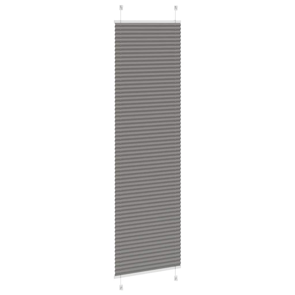 Pleated blind anthracite 65x200 cm fabric width 64.4 cm