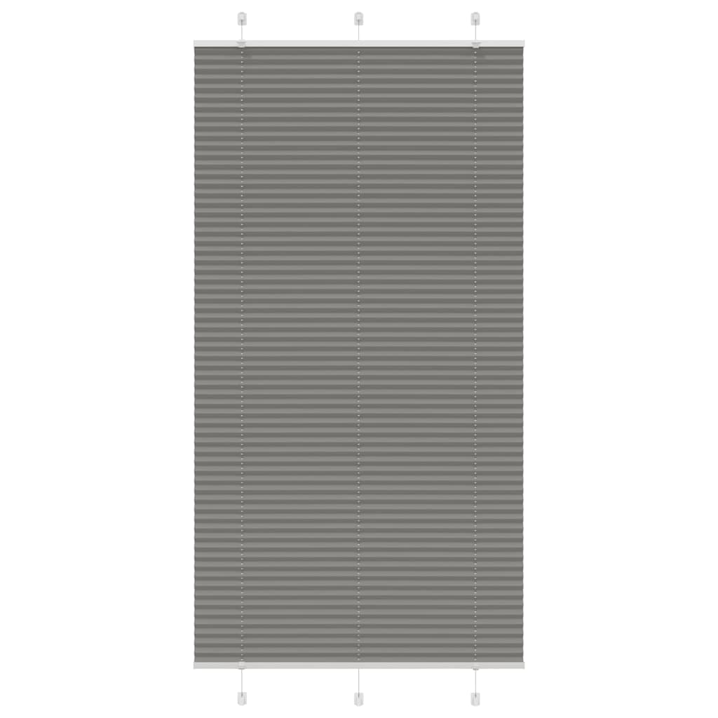 pleated blind anthracite 110x200 cm fabric width 109.4 cm