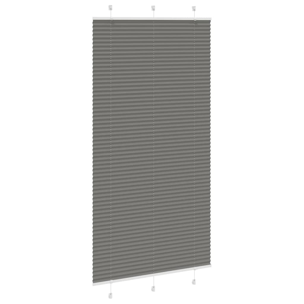 pleated blind anthracite 110x200 cm fabric width 109.4 cm