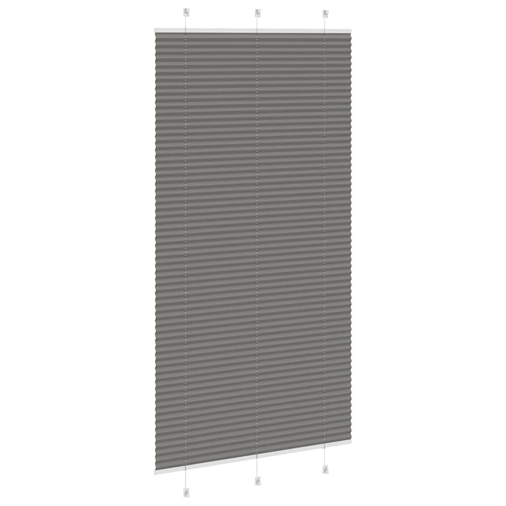 pleated blind anthracite 110x200 cm fabric width 109.4 cm
