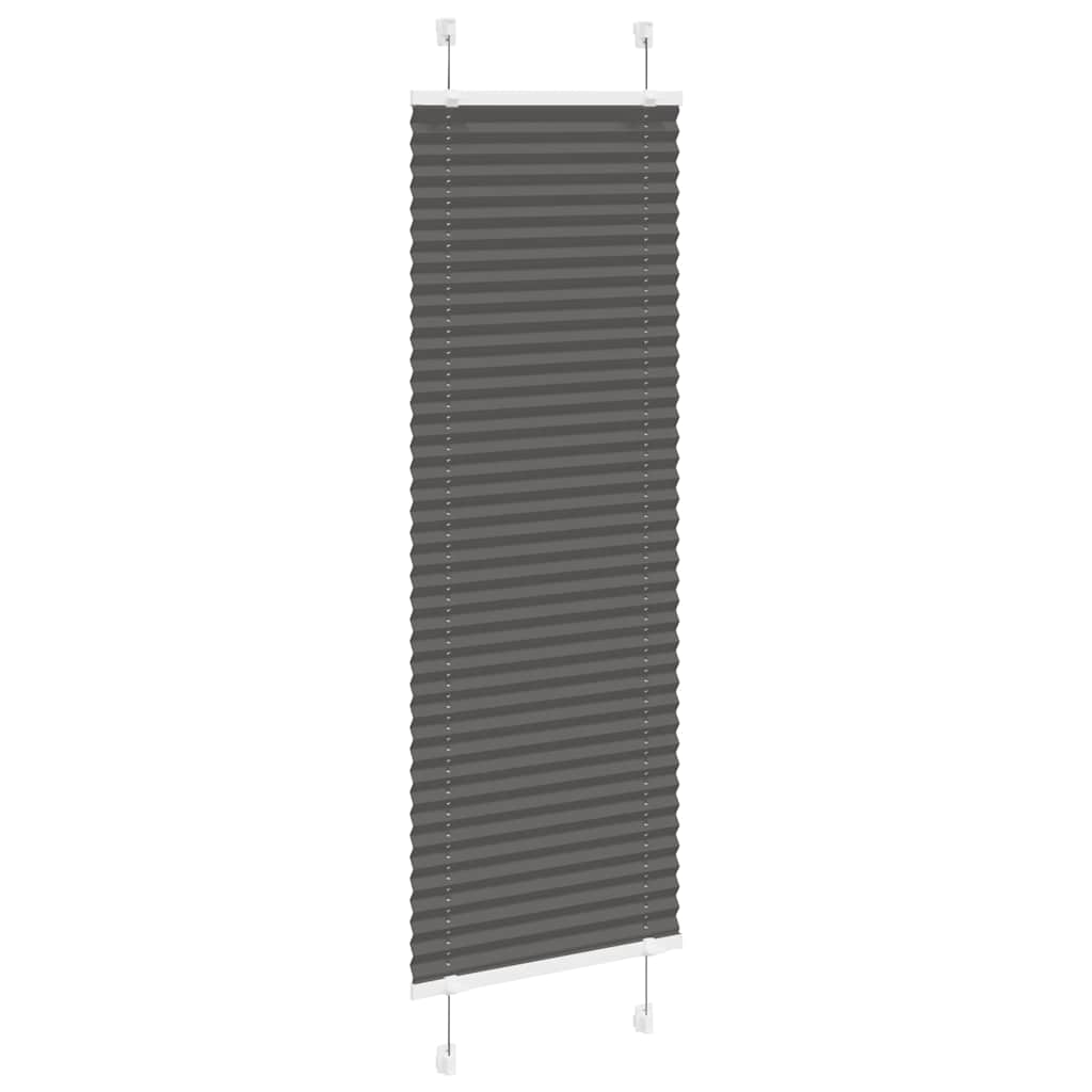 Plisuota žaliuze juoda 40x100 cm audinio plotis 39,4 cm