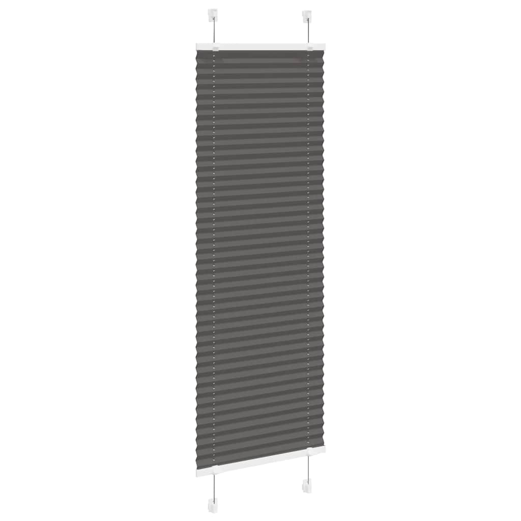 Plisuota žaliuze juoda 45x100 cm audinio plotis 44,4 cm