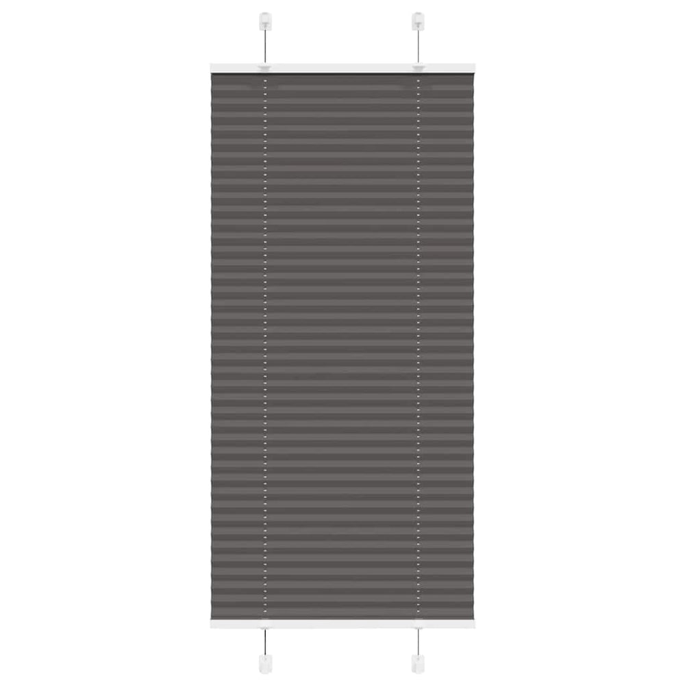 Plisuota žaliuze juoda 55x100 cm audinio plotis 54,4 cm