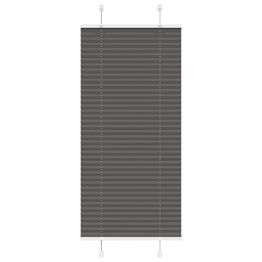 Plisuota žaliuze juoda 55x100 cm audinio plotis 54,4 cm