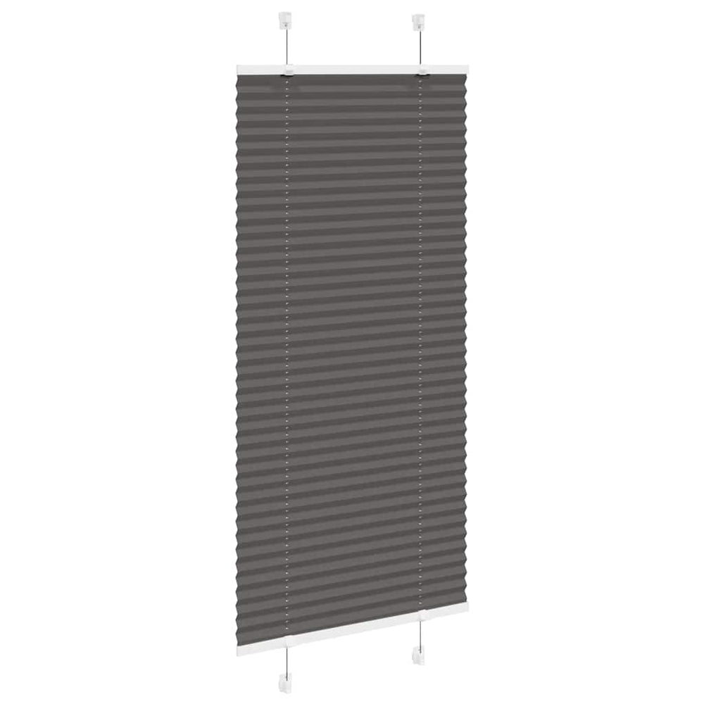 Plisuota žaliuze juoda 65x100 cm audinio plotis 64,4 cm