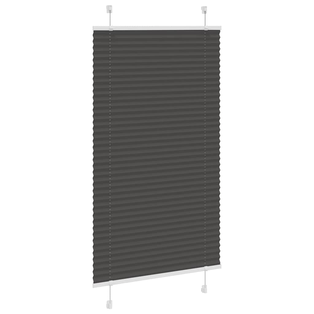 Plisuota žaliuze juoda 70x100 cm audinio plotis 69,4 cm