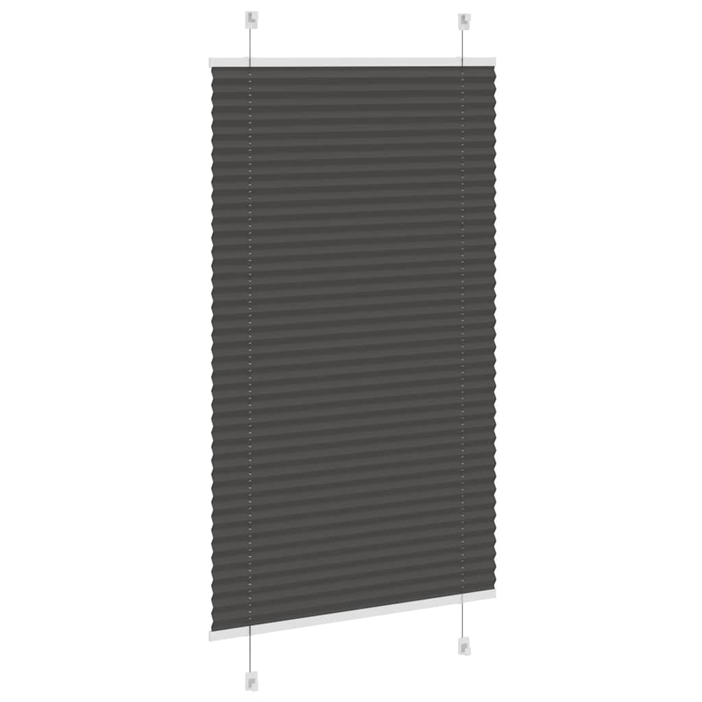 Plisuota žaliuze juoda 70x100 cm audinio plotis 69,4 cm