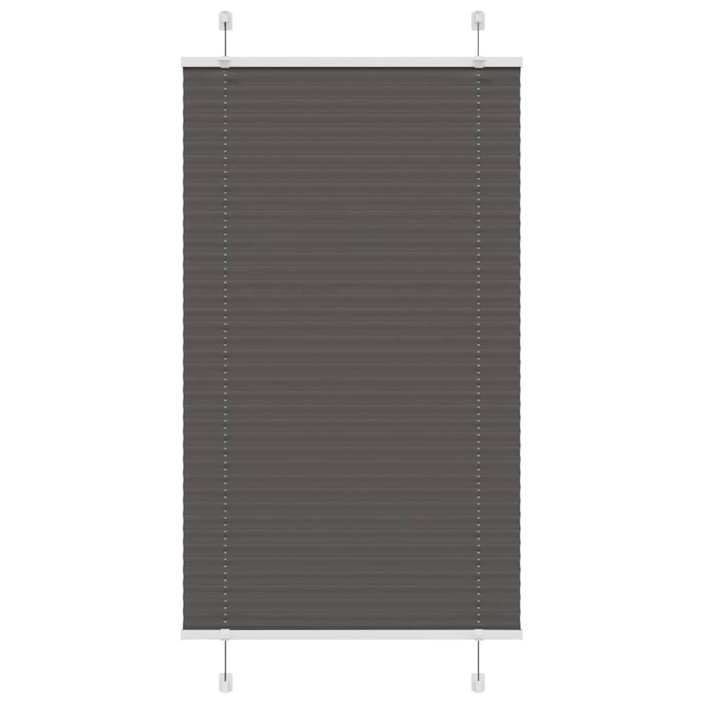 Plisuota žaliuze juoda 80x100 cm audinio plotis 79,4 cm