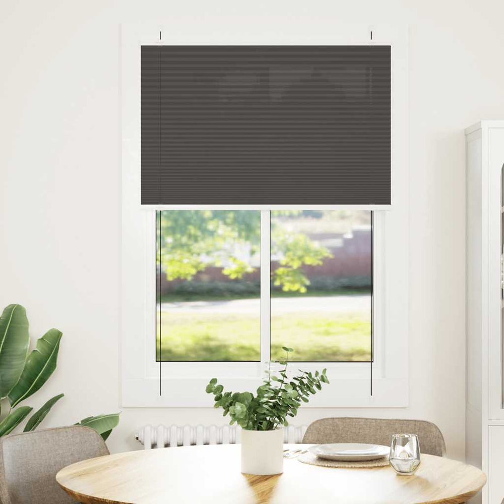 Plisuota žaliuze juoda 85x100 cm audinio plotis 84,4 cm