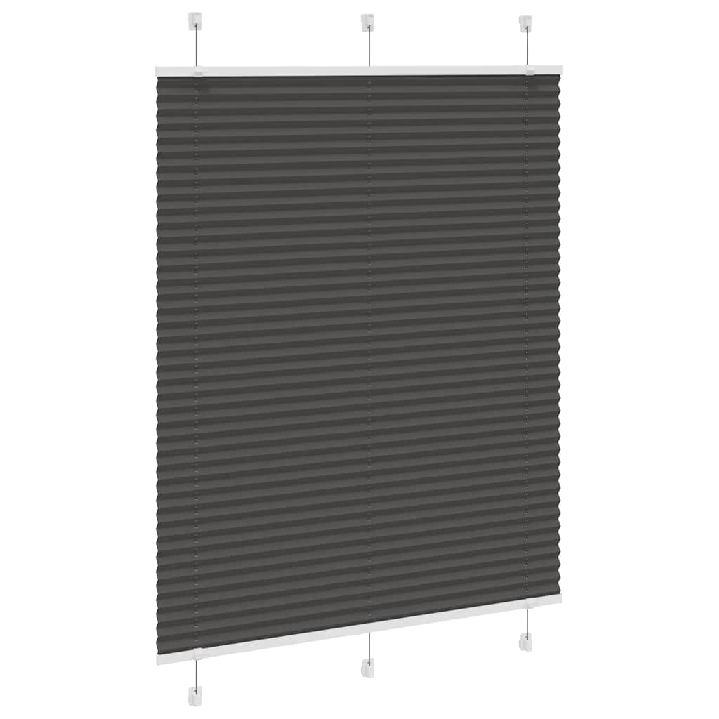 Plisuota žaliuze juoda 105x100 cm audinio plotis 104,4 cm